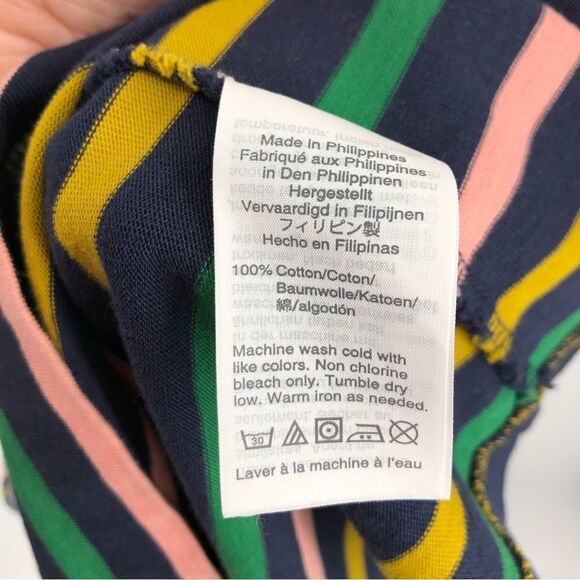 J. Crew Dress Womens 0 Striped Long Sleeve Multicolor Midi Colorful Teacher Work - Picture 12 of 15